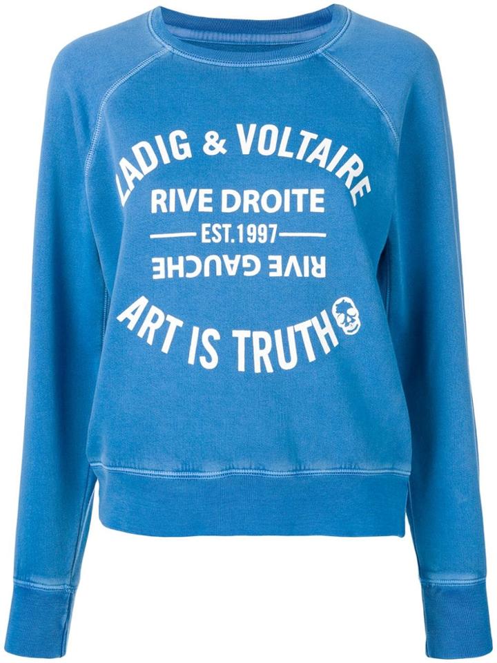 Zadig & Voltaire 'art Is Truth' Sweatshirt - Blue