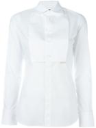 Dsquared2 Bib Detail Shirt, Women's, Size: 42, White, Cotton/spandex/elastane
