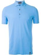 Drumohr Classic Polo Shirt, Men's, Size: Small, Blue, Cotton