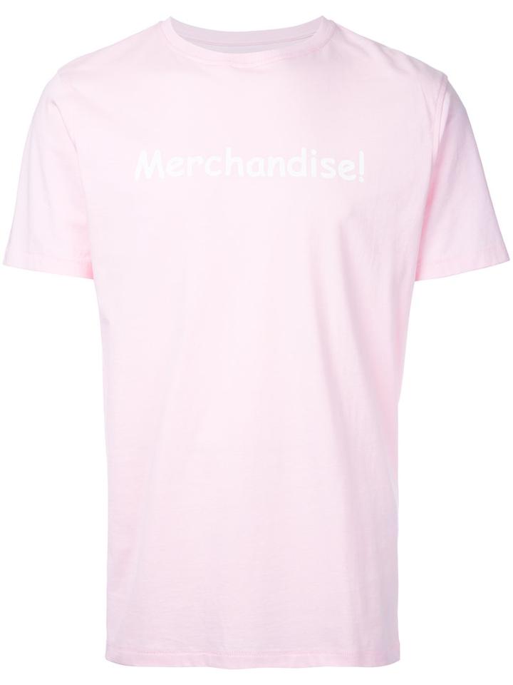 Soulland - 'merchandise!' Print T-shirt - Men - Cotton - L, Pink/purple, Cotton