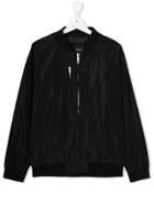 John Richmond Junior Logo Bomber Jacket - Black