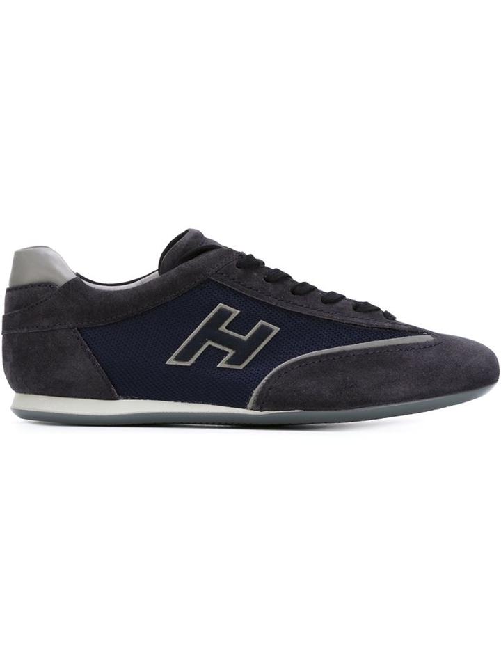 Hogan Low-top Sneakers, Men's, Size: 9, Blue, Leather/nylon/rubber