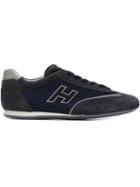 Hogan Low-top Sneakers, Men's, Size: 9, Blue, Leather/nylon/rubber
