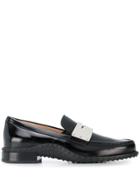 Tod's Contrast Penny Bar Loafers - Black