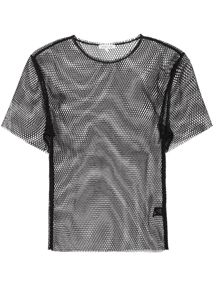 Helmut Lang Courtney Fishnet Top - Black