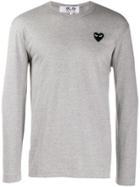 Comme Des Garçons Play Chest Logo Sweater - Grey