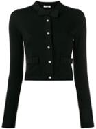 Miu Miu Bow Details Cardigan - Black