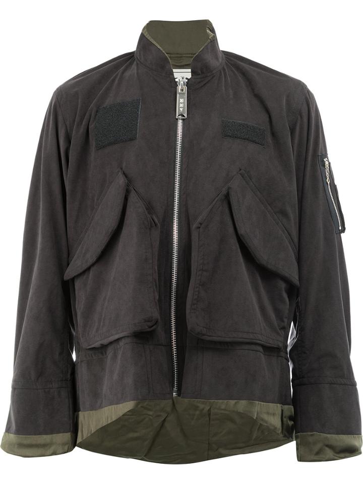 Maison Mihara Yasuhiro Cargo Pocket Bomber Jacket - Black