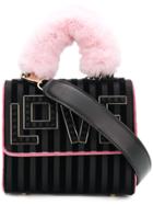 Les Petits Joueurs Love Embellished Shoulder Bag - Black