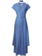 G.v.g.v. Denim Choker Jumpsuit, Women's, Size: 34, Blue, Tencel
