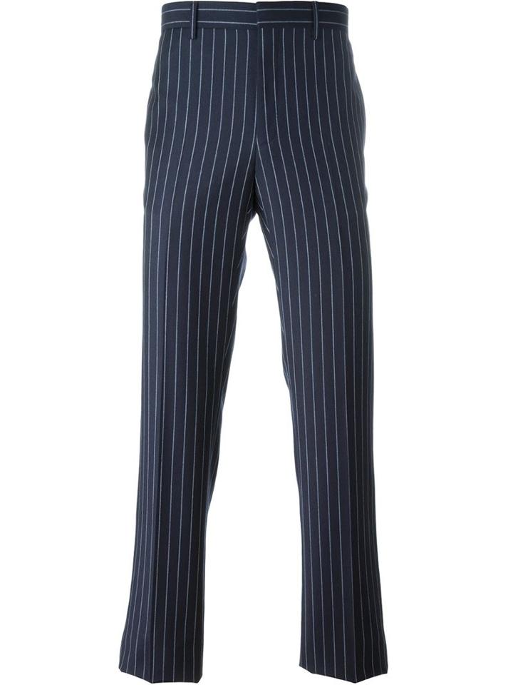 Givenchy Pinstripe Trousers, Men's, Size: 44, Blue, Cotton/polyamide/wool
