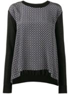 Stella Mccartney - Printed Silk And Wool Draped Top - Women - Silk/virgin Wool - 46, Black, Silk/virgin Wool