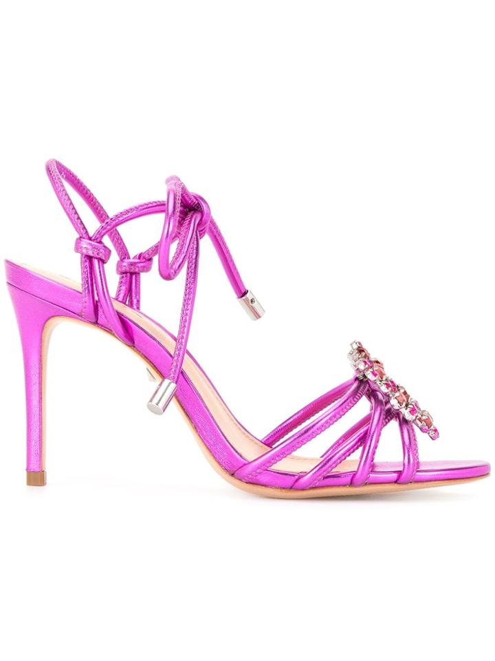 Schutz Stone-embellished Sandals - Purple