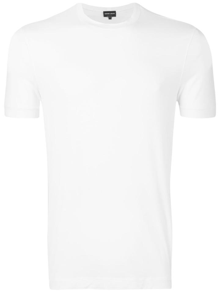Giorgio Armani - Classic T-shirt - Men - Spandex/elastane/viscose - 52, White, Spandex/elastane/viscose