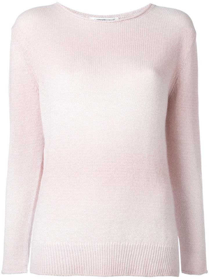 Lamberto Losani Round Neck Jumper - Pink & Purple
