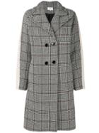 Carven Prince Of Wales Oversized Coat - Grey