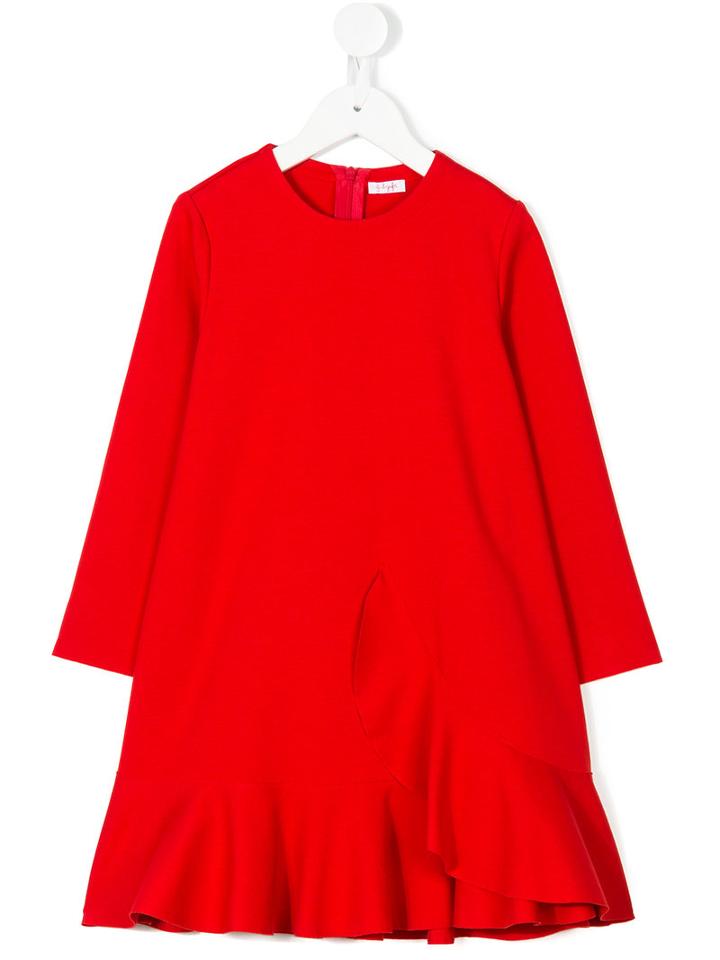 Il Gufo - Ruffled A-line Dress - Kids - Elastodiene/polyamide/viscose - 3 Yrs, White