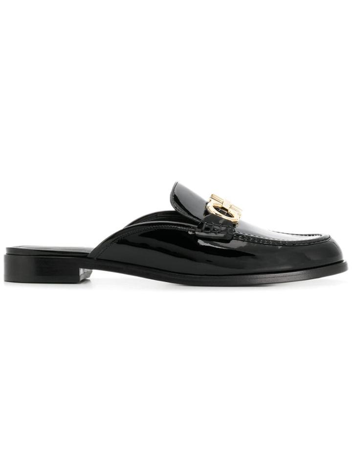 Salvatore Ferragamo Gancini Mules - Black