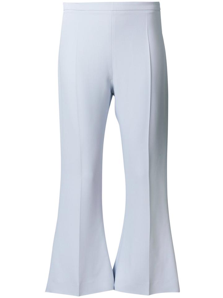 Antonio Berardi Cropped Flared Trousers - Blue