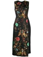 Antonio Marras Sleeveless Floral Print Dress - Black