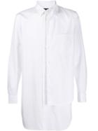 Comme Des Garçons Homme Plus Layered Asymmetric-hem Shirt - White