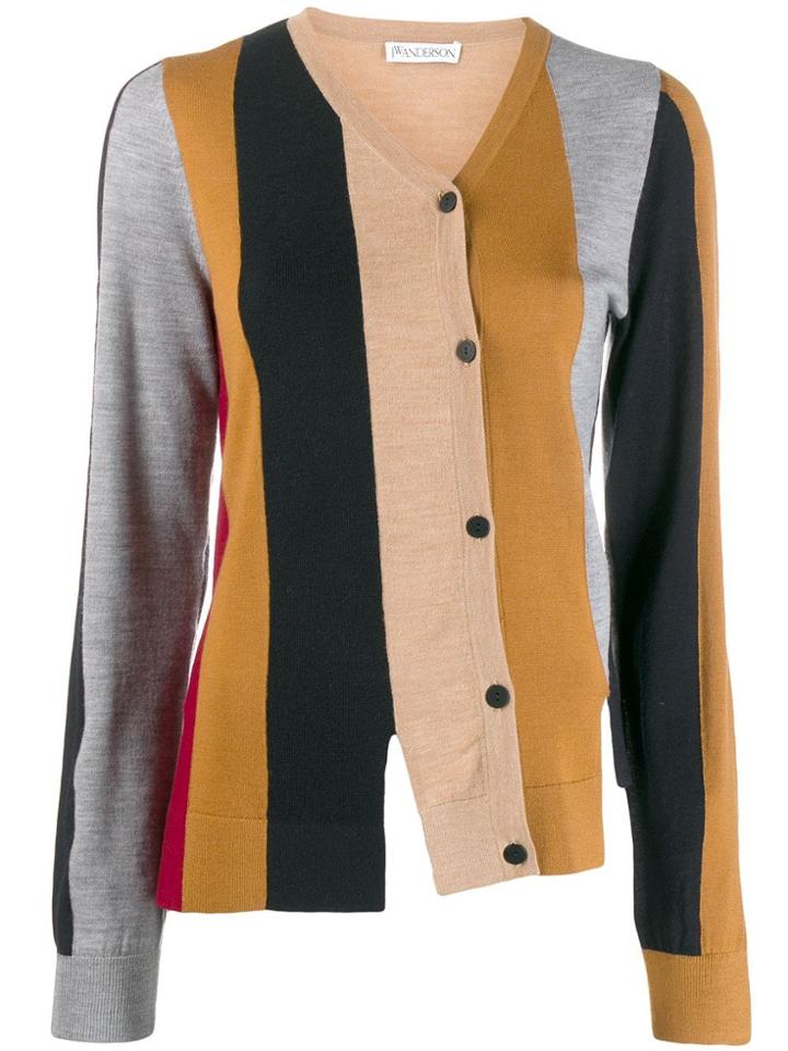 Jw Anderson Panelled Cardigan - Brown