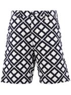 Blue Blue Japan Geometric Print Shorts