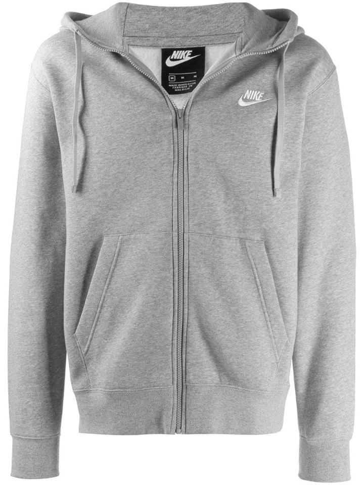 Nike Zip Up Swoosh Hoodie - Grey