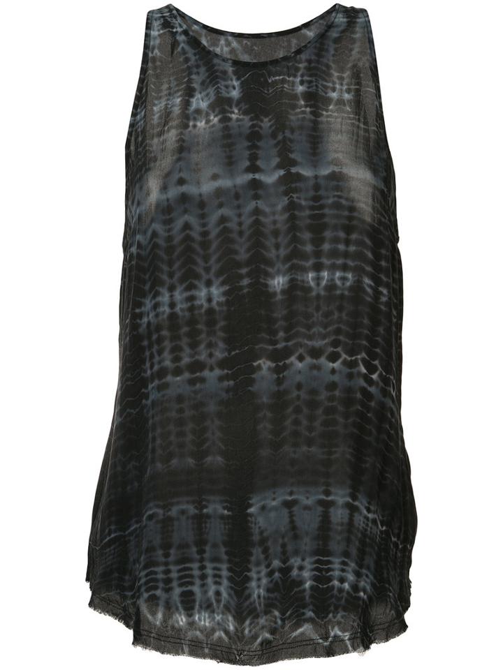 Raquel Allegra - Printed Top - Women - Silk - 2, Women's, Black, Silk