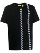 Moncler Check Stripe T-shirt - Black