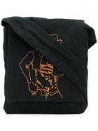 Bernhard Willhelm Embroidered Shoulder Bag - Black