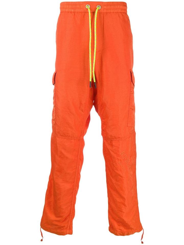 Iceberg Side Flap Pocket Track Pants - Orange
