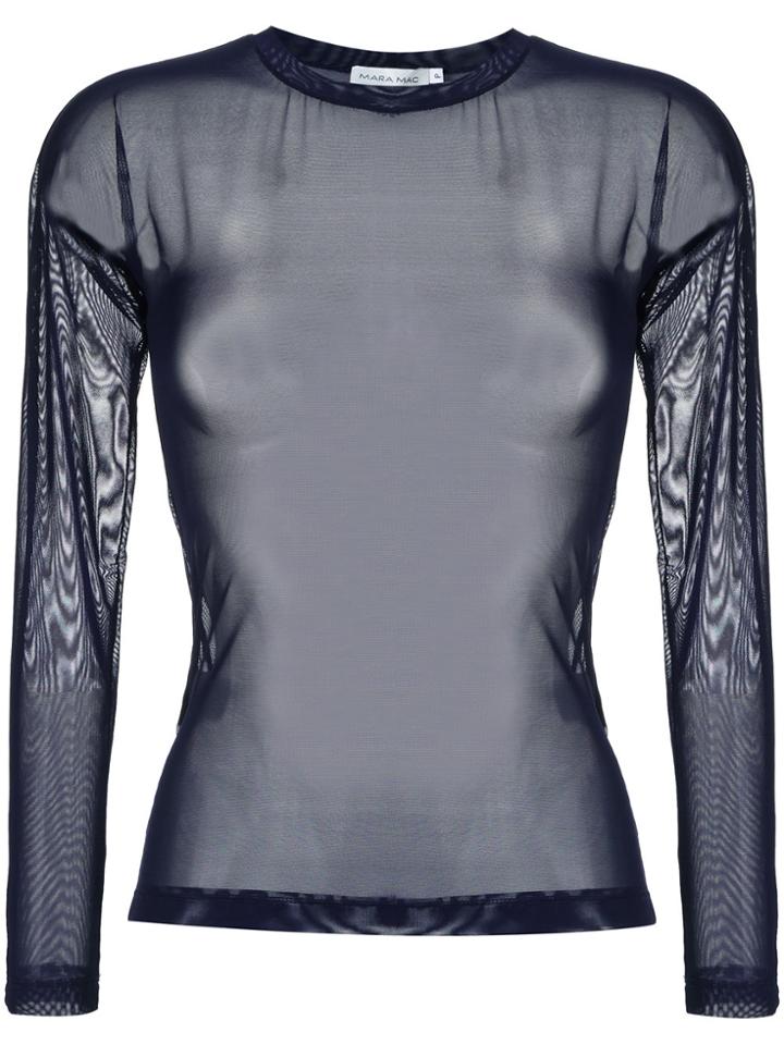 Mara Mac Tulle Blouse - Blue
