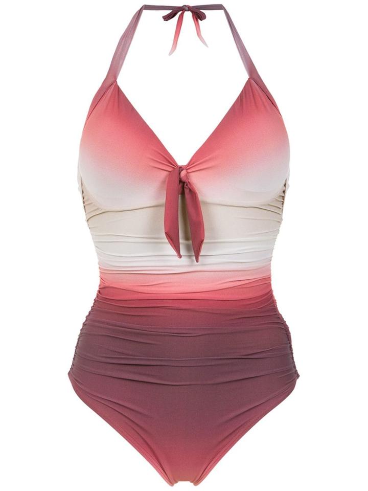 Amir Slama Halter Neck Swimsuit - Red