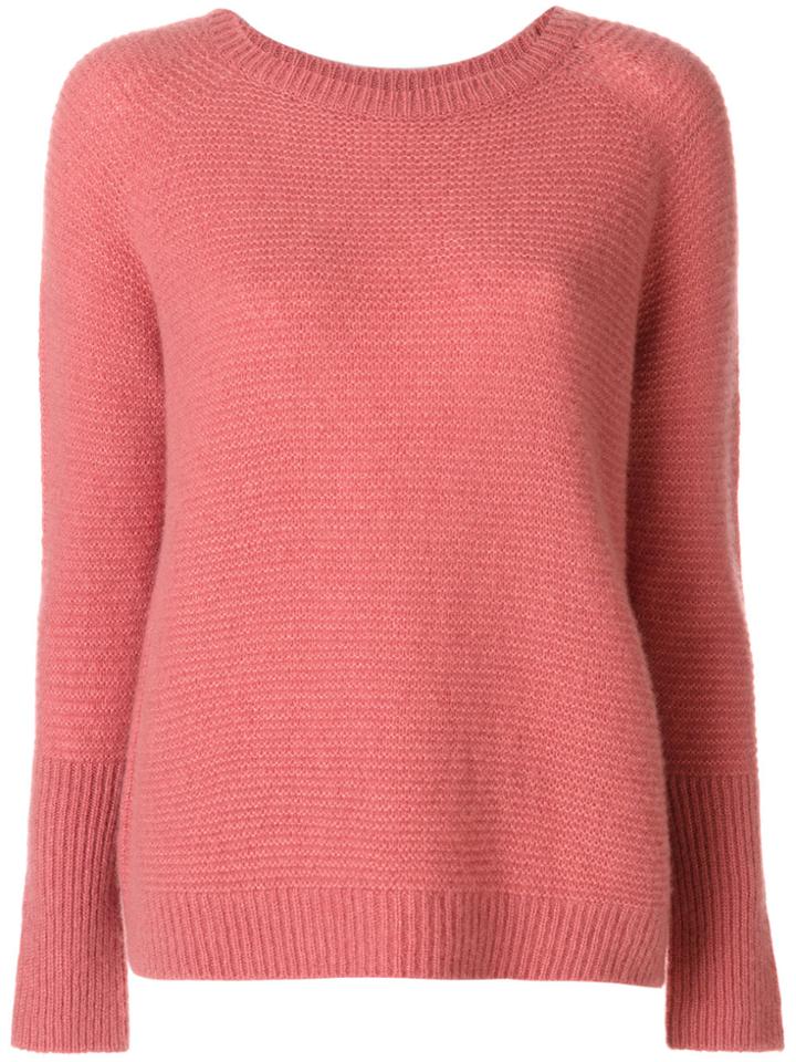 Max Mara Round Neck Top - Pink & Purple