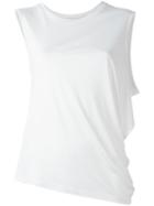 Mm6 Maison Margiela Draped Top, Women's, Size: Large, White, Polyester/viscose