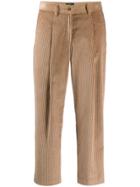Jejia Cropped Corduroy Trousers - Neutrals