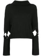 Taylor Cut-out Sleeve Jumper - Black