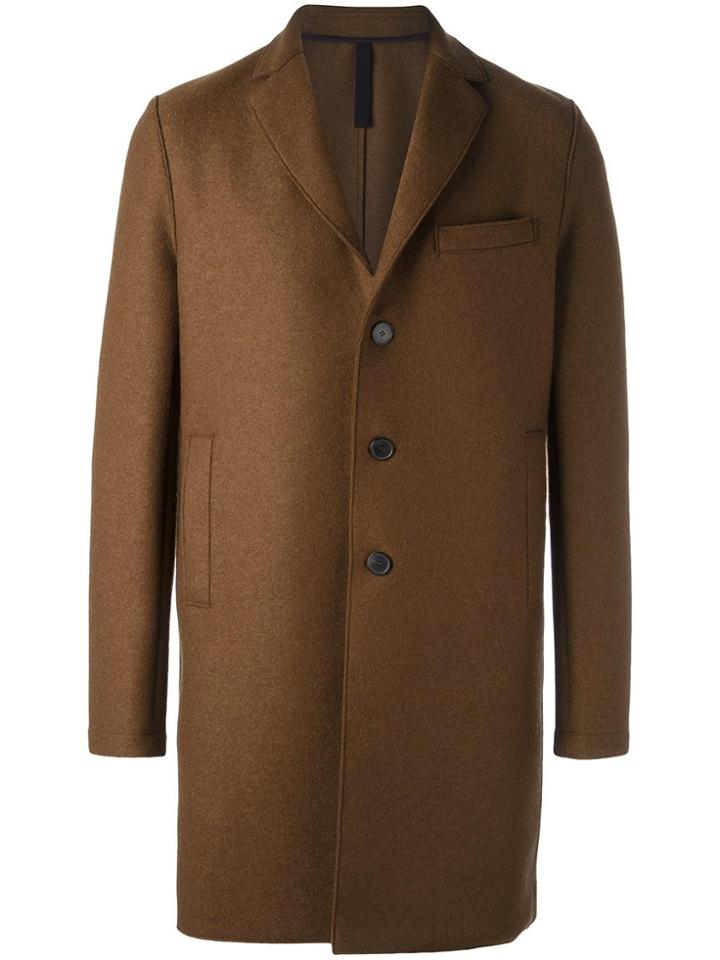 Harris Wharf London Chest Pocket Mid Coat - Brown