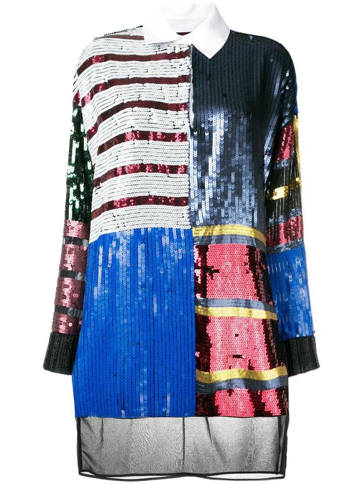 Hilfiger Collection Sequin Embroidered Shirt - Blue