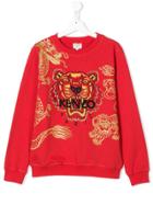 Kenzo Kids Teen Chinese New Year Capsule Tiger Embroidered Sweatshirt