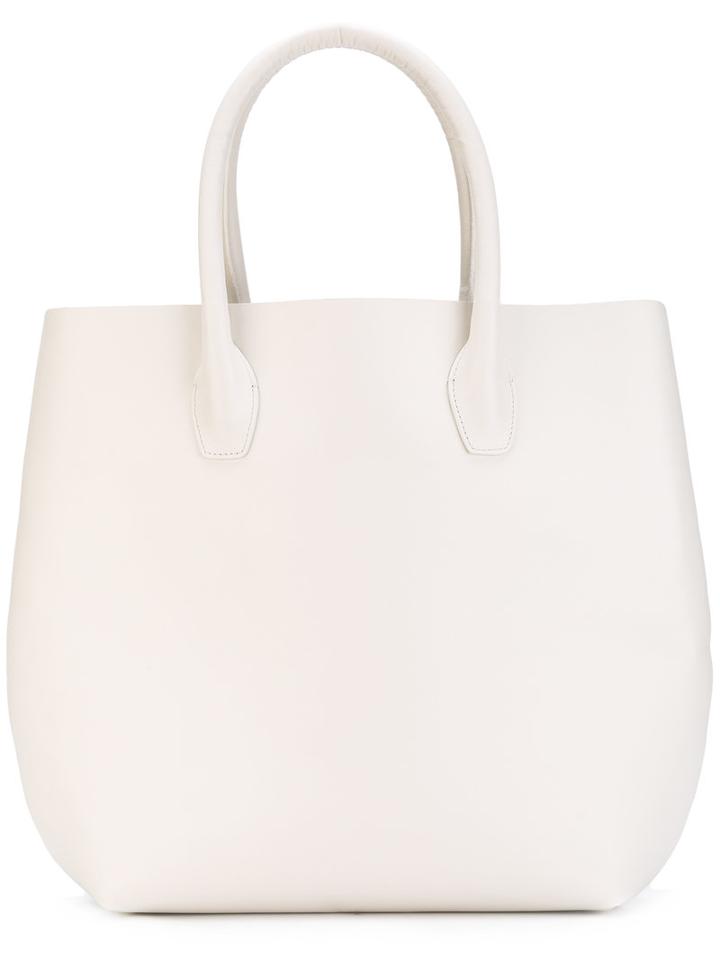 Eleventy - Large Flat Tote - Women - Cotton/leather - One Size, White, Cotton/leather