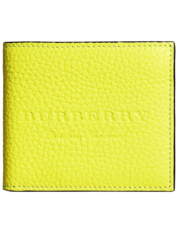 Burberry Embossed International Bifold Wallet - Yellow & Orange
