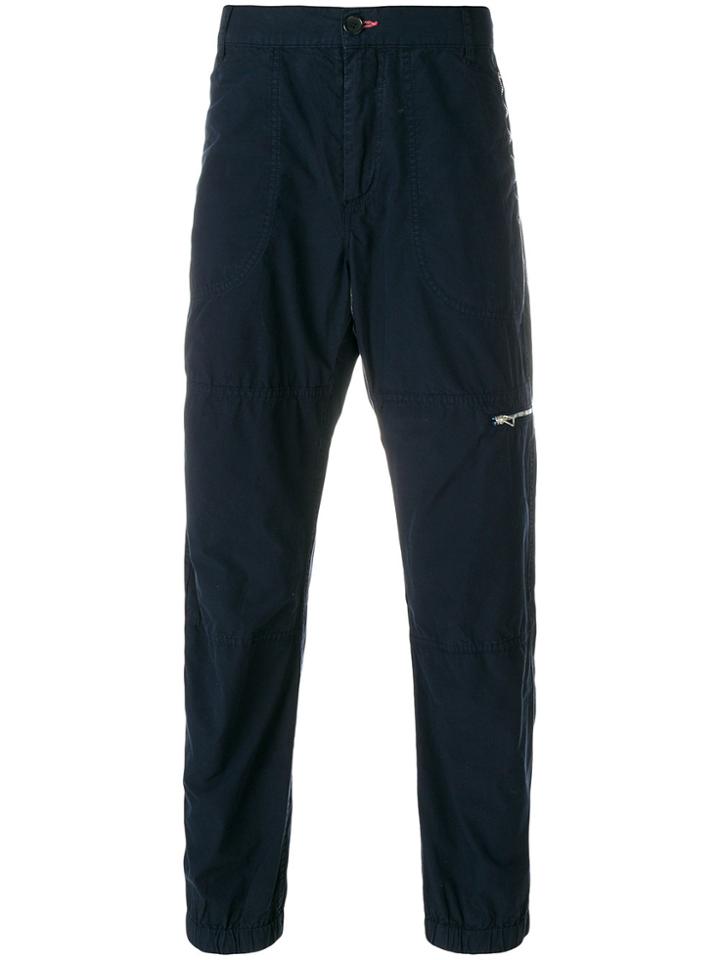 Ps By Paul Smith Zipped Track Chinos - Blue