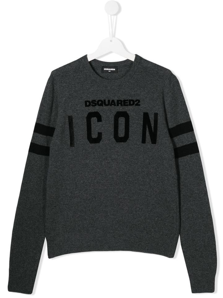 Dsquared2 Kids Teen Icon Sweater - Grey
