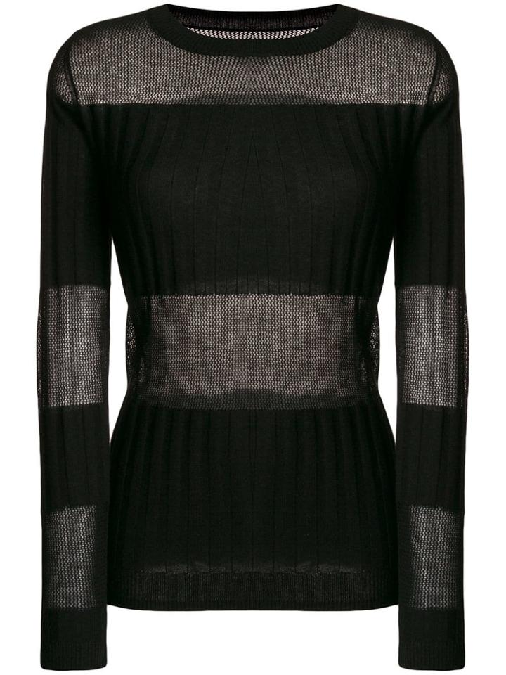 J Brand Panelled Fine Knit Sweater - Black