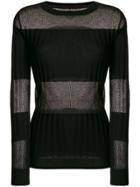 J Brand Panelled Fine Knit Sweater - Black