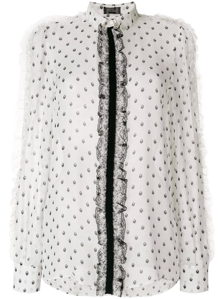 Giambattista Valli Lace Detail Blouse - Nude & Neutrals