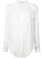 L'agence Silk Pocket Shirt - White