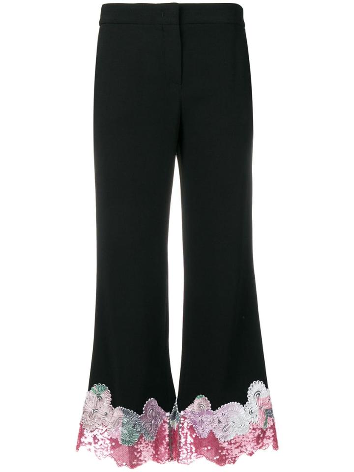 Emilio Pucci Embellished Crop Trousers - Black